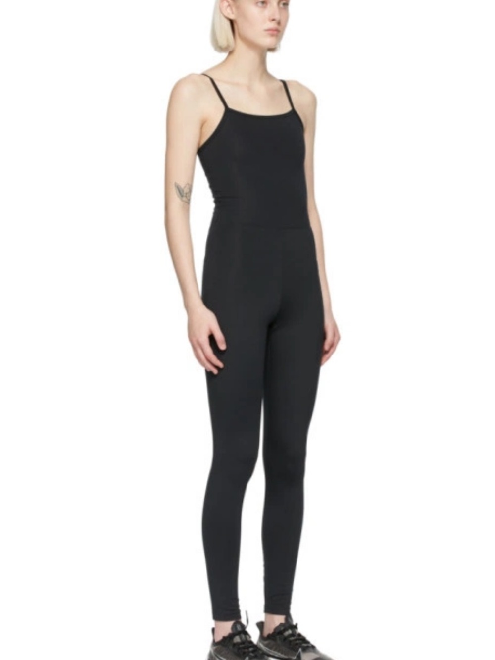 Girlfriend Collective Cami Unitard Jumpsuit Small Black Bodysuit Leggings